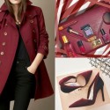 Come abbinare maglia marsala C&A con gonna lunga per matrimonio