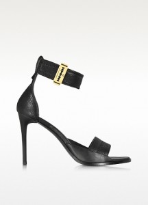 Sandalo Lana Razor Nero in Pelle con Tacco Stiletto - Alexander McQueen