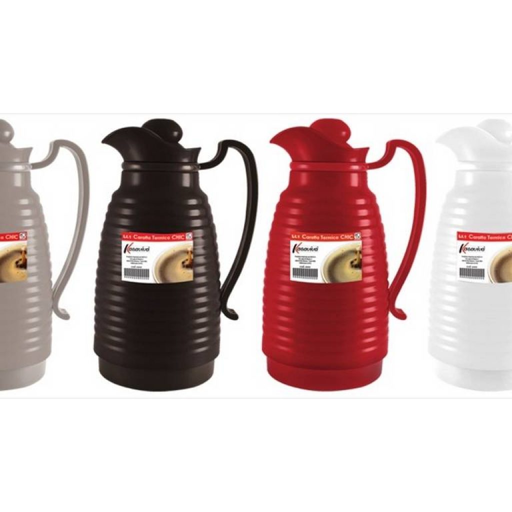 Ideale Come caffettiera o teiera per la casa o L/'Ufficio SHBRIFA Caraffa Termica da 1,5 Litri con Inserto in Vetro borosilicato a Doppia Parete