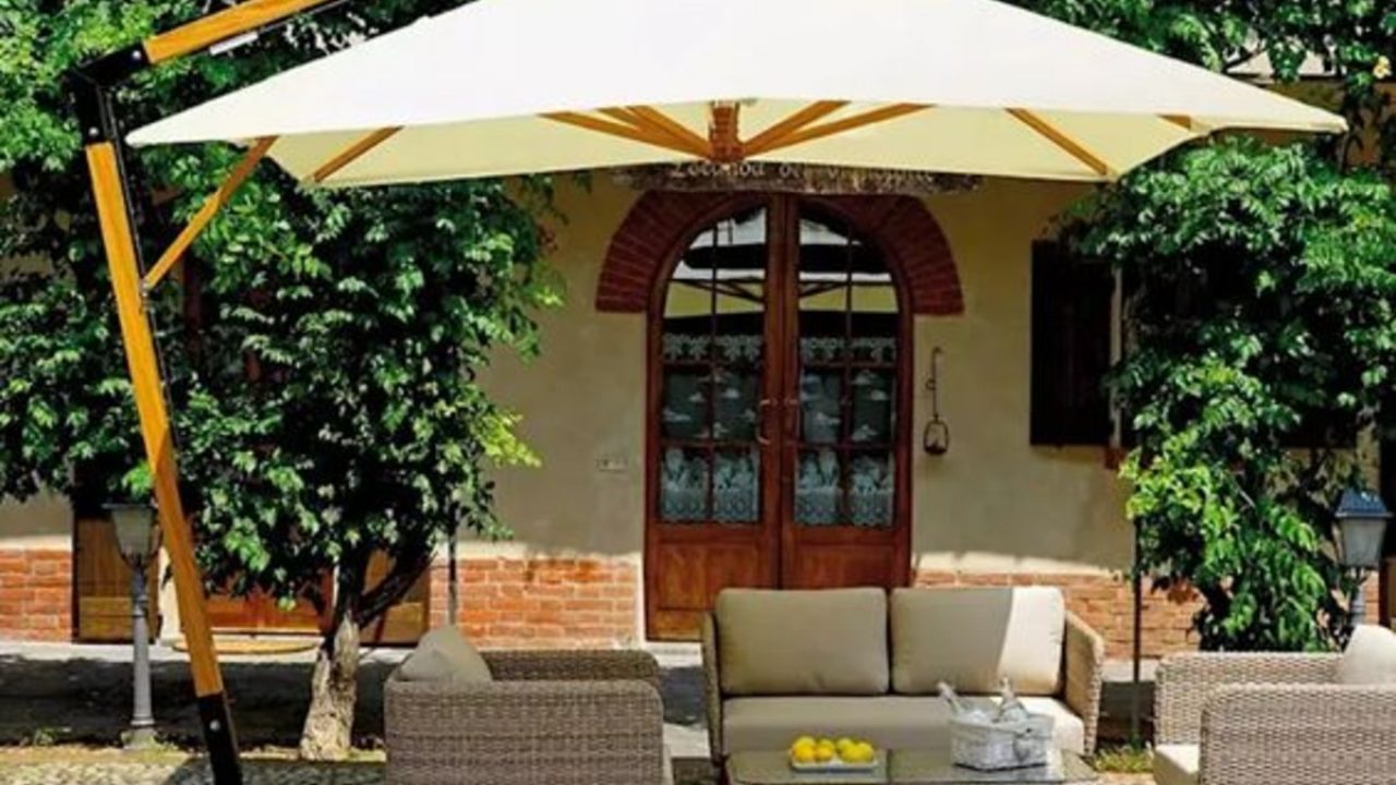 crema o antracite Arebos Ombrellone da giardino con LED balcone apribile a scelta in rosso terrazza ombrellone da giardino ombrellone con manovella verde 